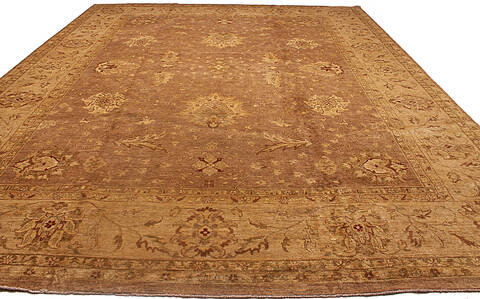 Ziegler Brown Hand Knotted 120 X 149 Area Rug 254-136518 Image 5