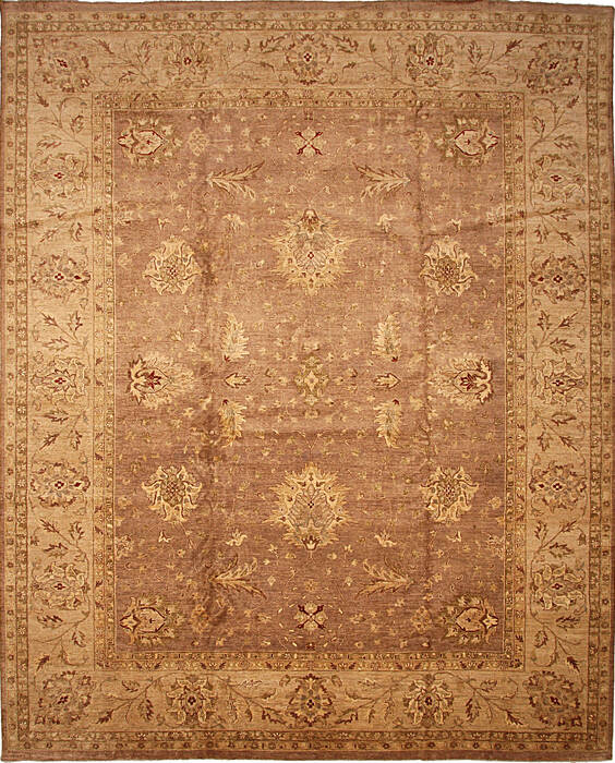 Ziegler Brown Hand Knotted 120 X 149 Area Rug 254-136518 Image 0