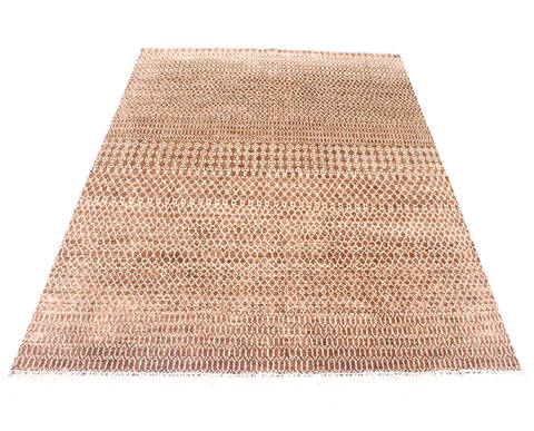 Modern Brown Hand Knotted 77 X 911 Area Rug 904-136519 Image 5