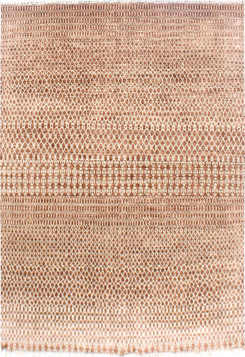 Modern Brown Hand Knotted 77 X 911 Area Rug 904-136519 Image 0