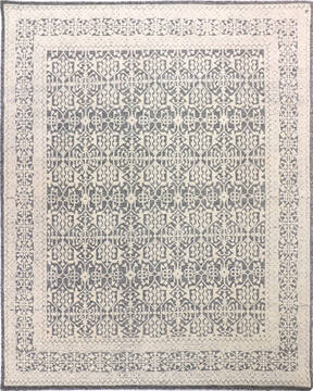 Modern Beige Hand Knotted 8'1" X 9'11"  Area Rug 904-136529