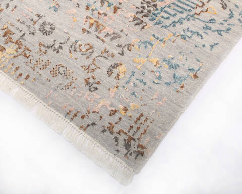 Modern Multicolor Hand Knotted 80 X 103 Area Rug 904-136530 Image 2