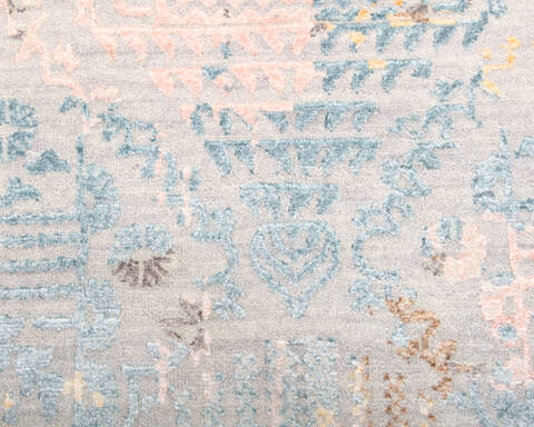 Modern Multicolor Hand Knotted 80 X 103 Area Rug 904-136530 Image 4