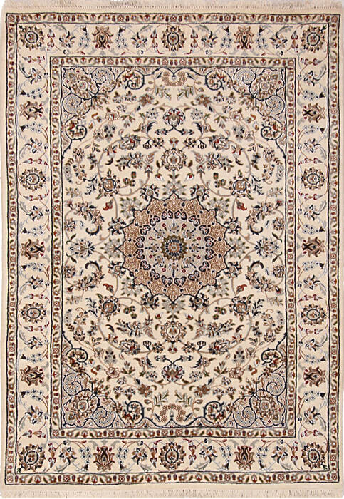 Nain White Hand Knotted 43 X 61 Area Rug 254-136538 Image 0