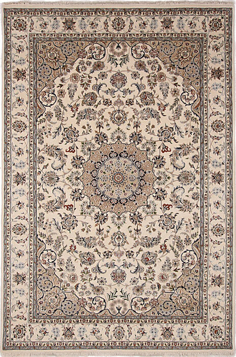 Nain White Hand Knotted 67 X 100 Area Rug 254-136539 Image 0