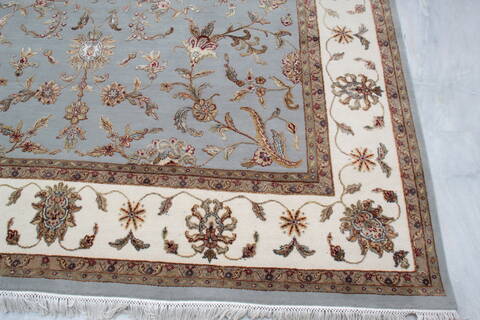 Jaipur Blue Hand Knotted 82 X 102 Area Rug 905-136542 Image 3