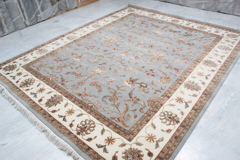 Jaipur Blue Hand Knotted 82 X 102 Area Rug 905-136542 Image 7