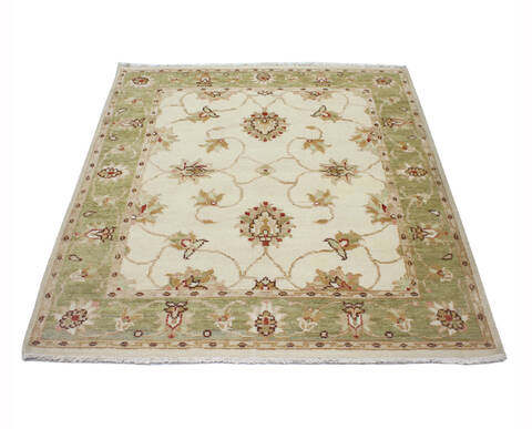 Vintage Beige Hand Knotted 40 X 47 Area Rug 904-136560 Image 1