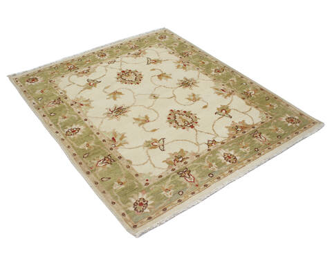 Vintage Beige Hand Knotted 40 X 47 Area Rug 904-136560 Image 2