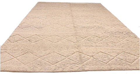 Moroccan Beige Hand Made 100 X 148 Area Rug 254-136563 Image 6
