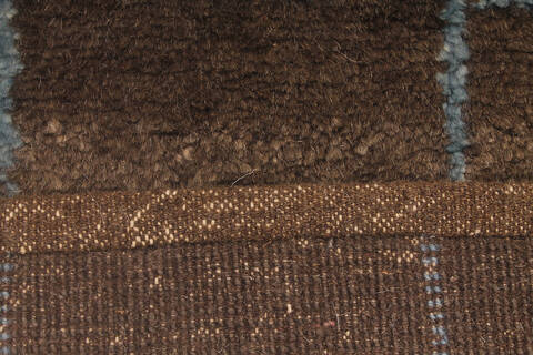 Moroccan Brown Runner Hand Made 20 X 60 Area Rug 254-136601 Image 1