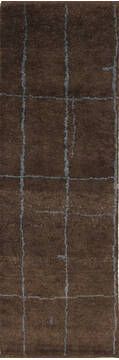Moroccan Brown Runner Hand Made 2'0" X 6'0"  Area Rug 254-136601