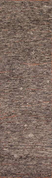 Moroccan Brown Runner Hand Made 2'5" X 8'1"  Area Rug 254-136608