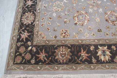 Jaipur Grey Hand Knotted 80 X 103 Area Rug 905-136626 Image 2