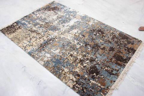 Jaipur Multicolor Hand Knotted 40 X 60 Area Rug 905-136640 Image 1