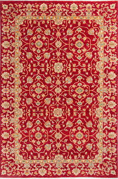 Chobi Red Hand Knotted 6'5" X 9'8"  Area Rug 700-136730