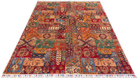 Chobi Multicolor Hand Knotted 58 X 79 Area Rug 700-136732 Image 1
