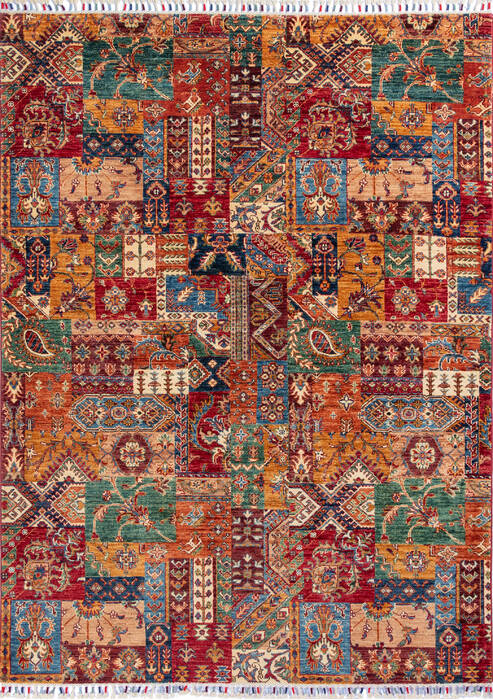Chobi Multicolor Hand Knotted 58 X 79 Area Rug 700-136732 Image 0