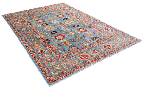 Chobi Blue Hand Knotted 67 X 95 Area Rug 700-136738 Image 2