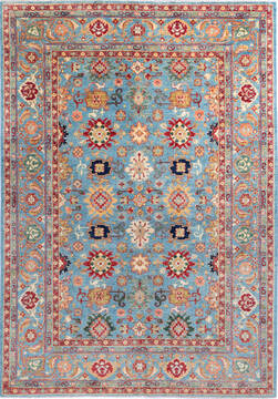 Chobi Blue Hand Knotted 6'7" X 9'5"  Area Rug 700-136738