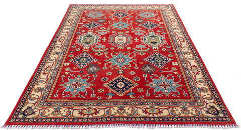 Kazak Red Hand Knotted 60 X 86 Area Rug 700-136739 Image 1