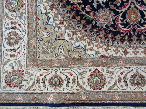 Nain Blue Hand Knotted 66 X 99 Area Rug 902-136758 Image 1