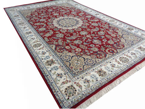 Nain Red Hand Knotted 80 X 100 Area Rug 902-136768 Image 1