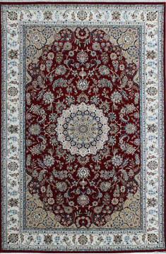 Nain Red Hand Knotted 8'0" X 10'0"  Area Rug 902-136768