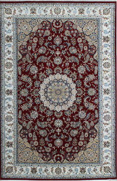 Nain Red Hand Knotted 4'0" X 6'0"  Area Rug 902-136769