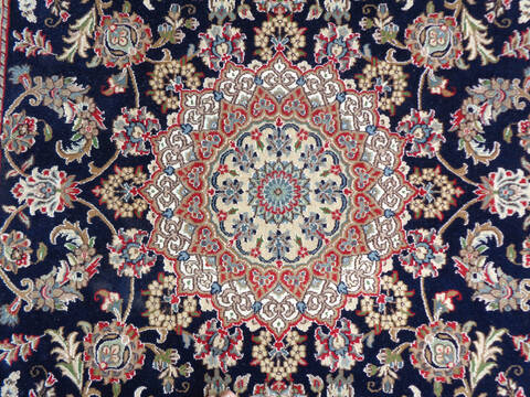 Nain Blue Hand Knotted 56 X 80 Area Rug 902-136772 Image 2
