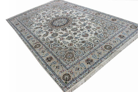 Nain Beige Hand Knotted 66 X 99 Area Rug 902-136775 Image 3