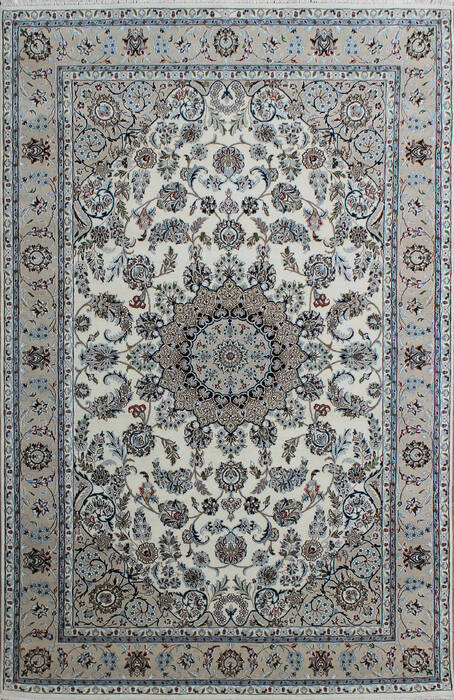 Nain Beige Hand Knotted 66 X 99 Area Rug 902-136775 Image 0