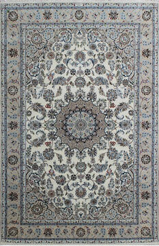 Nain Beige Hand Knotted 6'6" X 9'9"  Area Rug 902-136775
