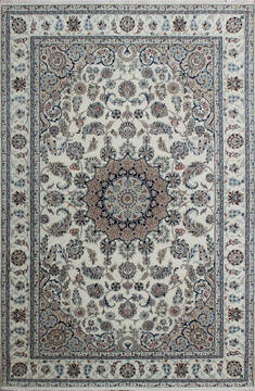 Nain Beige Hand Knotted 8'0" X 10'0"  Area Rug 902-136778