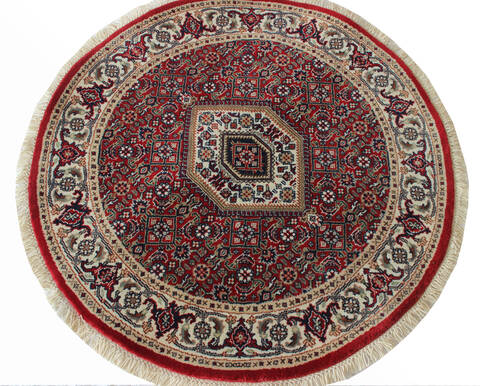 Mahi Red Round Hand Knotted 210 X 210 Area Rug 902-136783 Image 2