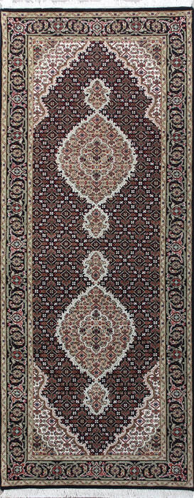 Mahi Black Runner Hand Knotted 25 X 80 Area Rug 902-136785 Image 0