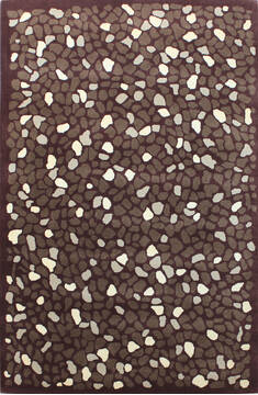 Modern-Contemporary Brown Hand Tufted 5'0" X 8'0"  Area Rug 902-136787