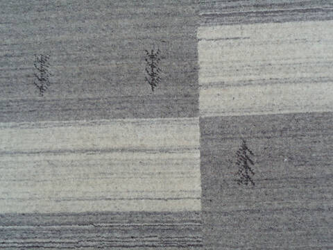 Gabbeh Grey Hand Loom Woven 46 X 66 Area Rug 902-136808 Image 2