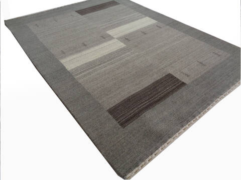 Gabbeh Grey Hand Loom Woven 46 X 66 Area Rug 902-136808 Image 3