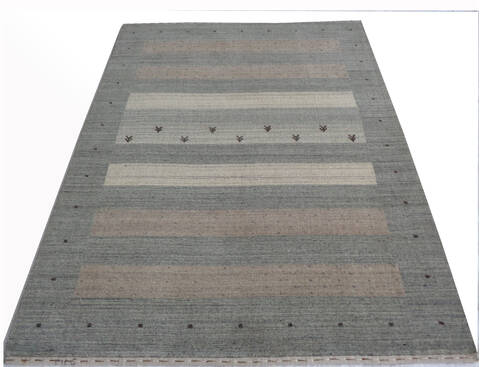 Gabbeh Grey Hand Loom Woven 46 X 66 Area Rug 902-136809 Image 4