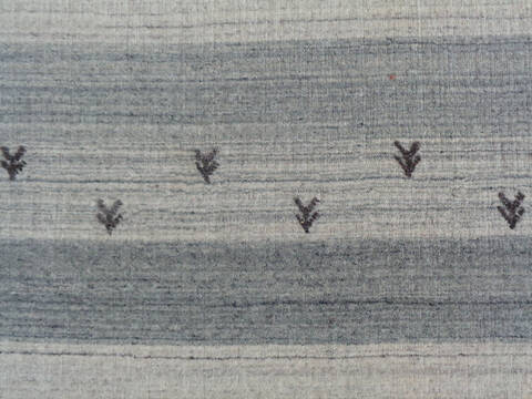 Gabbeh Grey Hand Loom Woven 46 X 66 Area Rug 902-136809 Image 2