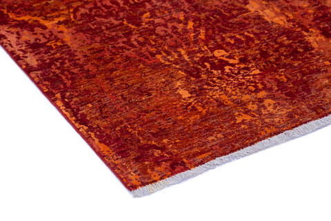Modern Red Hand Knotted 59 X 79 Area Rug 700-136930 Image 3