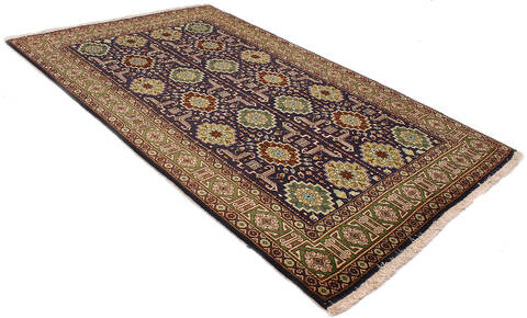 Tabriz Black Hand Knotted 32 X 50 Area Rug 254-136992 Image 1