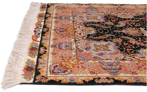Tabriz Black Hand Knotted 33 X 56 Area Rug 254-136994 Image 1
