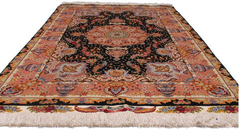 Tabriz Black Hand Knotted 33 X 56 Area Rug 254-136994 Image 2