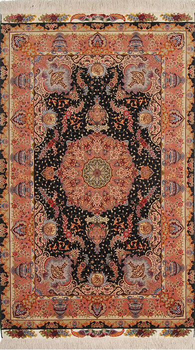 Tabriz Black Hand Knotted 33 X 56 Area Rug 254-136994 Image 0