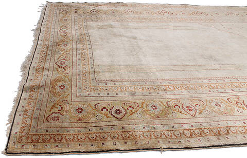 Tabriz Beige Hand Knotted 42 X 55 Area Rug 254-136995 Image 1