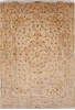 Tabriz Beige Hand Knotted 83 X 117 Area Rug 254-136997 Thumb 0