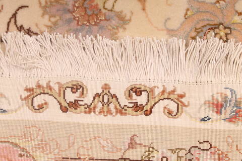 Tabriz Beige Hand Knotted 66 X 102 Area Rug 254-136998 Image 10