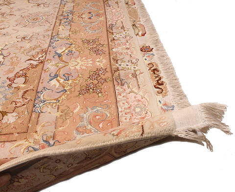 Tabriz Beige Hand Knotted 66 X 102 Area Rug 254-136998 Image 2